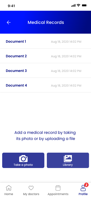 High-fidelity app screen
