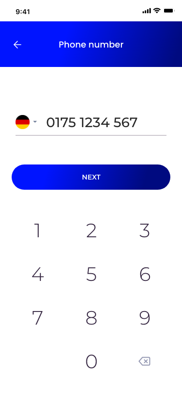 High-fidelity app screen