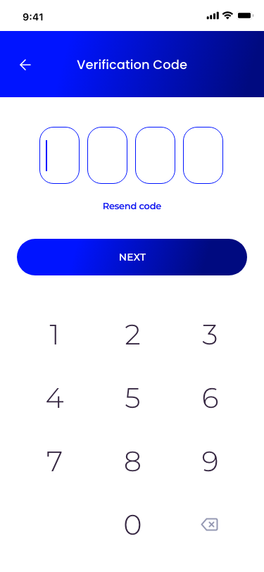 High-fidelity app screen