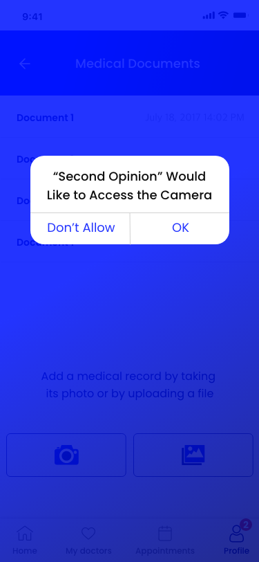 High-fidelity app screen