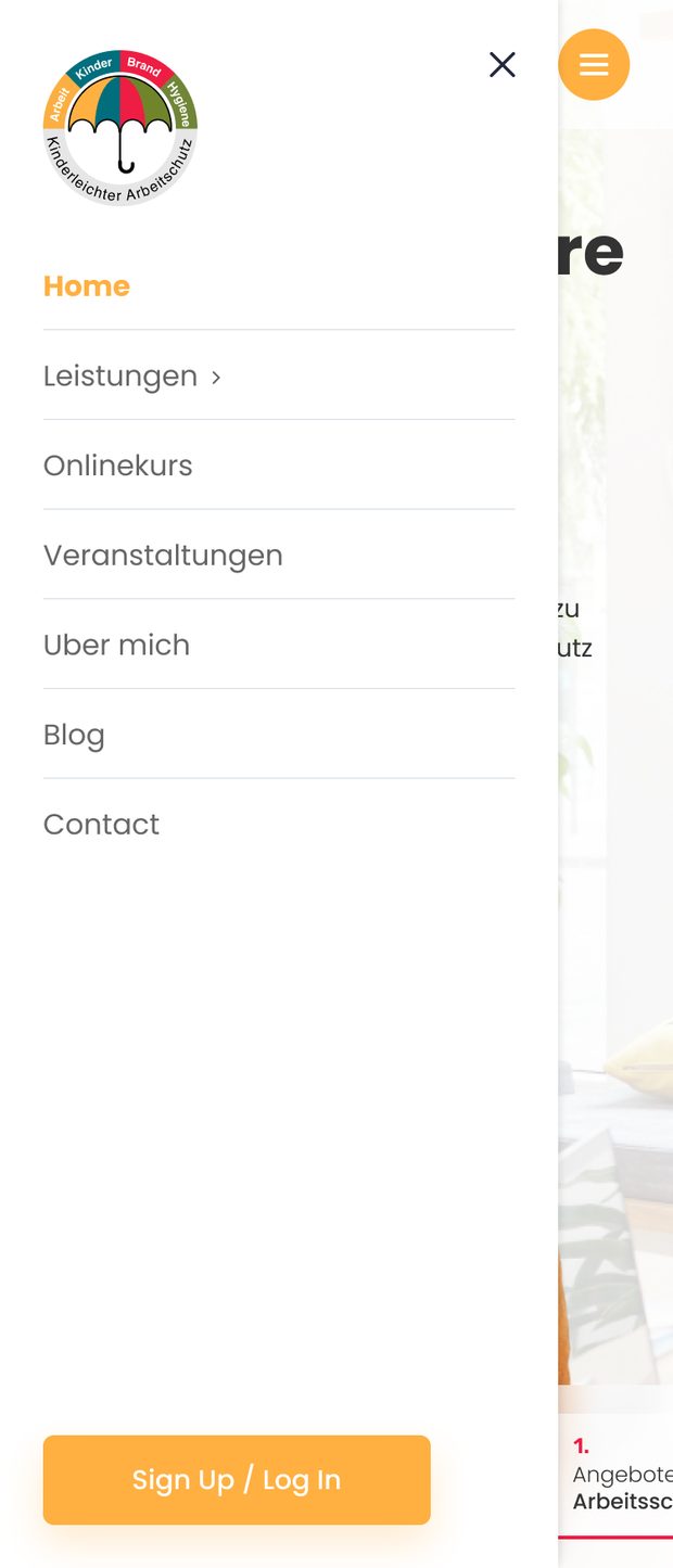 Mobile main menu