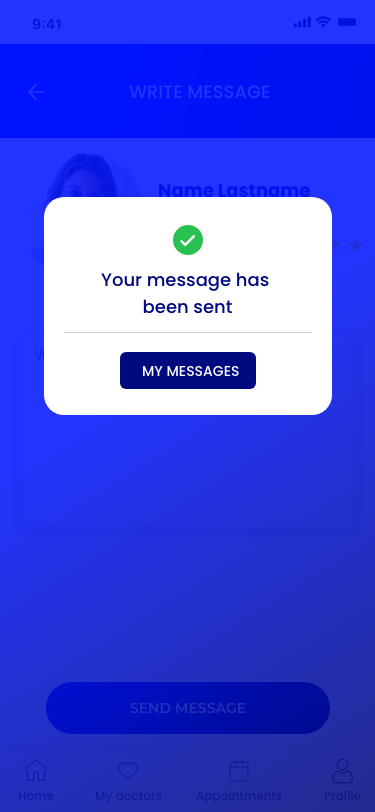 High-fidelity app screen