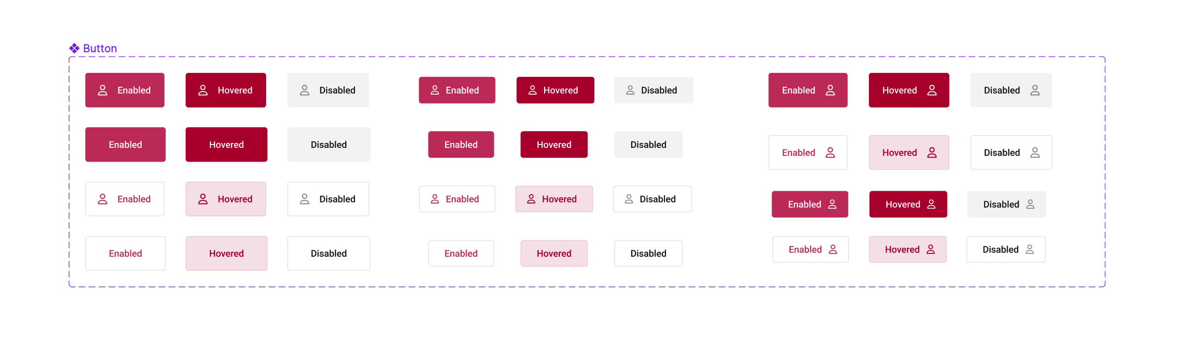 Design-language system components in Figma