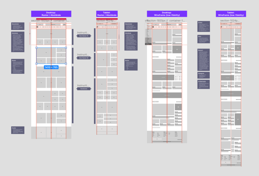 Low-fidelity wireframe