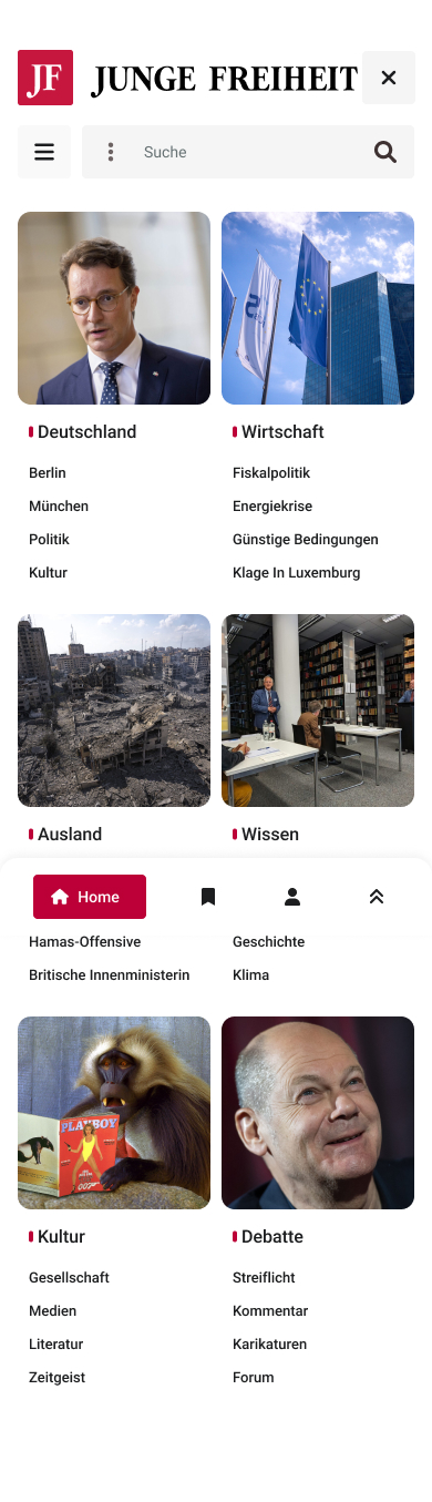 Mobile mega menu